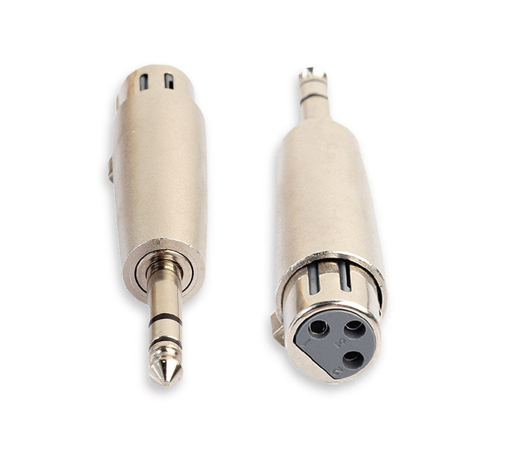 [AUSTRALIA] - HTTX 6.35 to XLR Adapter, Mono 1/4" 6.35mm Male to XLR Female Connector Professional Metal Construction Mic Jack Plug Converter (2-Pack) 