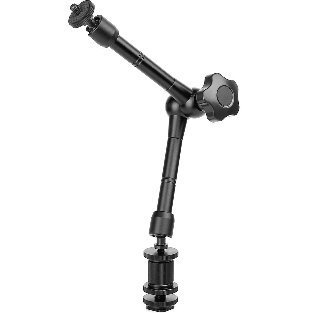 11'' Magic Arm, ChromLives Articulating Magic Friction Arm Adjustable w/Hot Shoe Mount 1/4'' Tripod Screw Compatible with DSLR Camera Rig/LCD/DV Monitor/LED Lights/Flash Light/Microphone/DJI Osmo 11'' Magic Arm