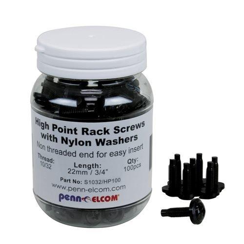 [AUSTRALIA] - Penn Elcom High Point Rack Screws for Equipment Mounting 100 Screws and Washers S1032/HP/WA/100 