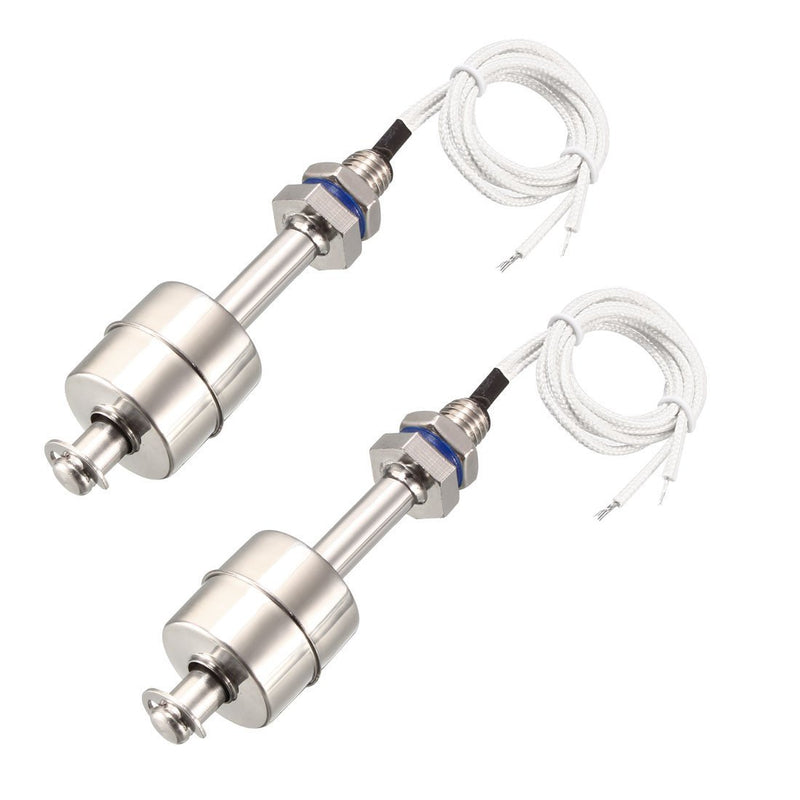 uxcell Stainless Steel Float Switch for Water Pump Tank swim pool garden pond Liquid Water Level Sensor M11 90mm Length 2Pcs