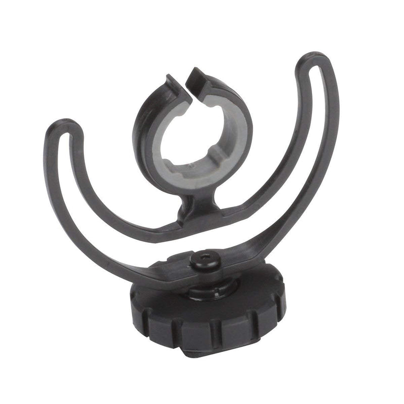 On Camera Microphone Shock Mount Holder Bracket 3/8'' Screw Female Mount with 360° Left and Right Rotation compatible for RODE VideoMicro and VideoMic Me Microphone, Plastic