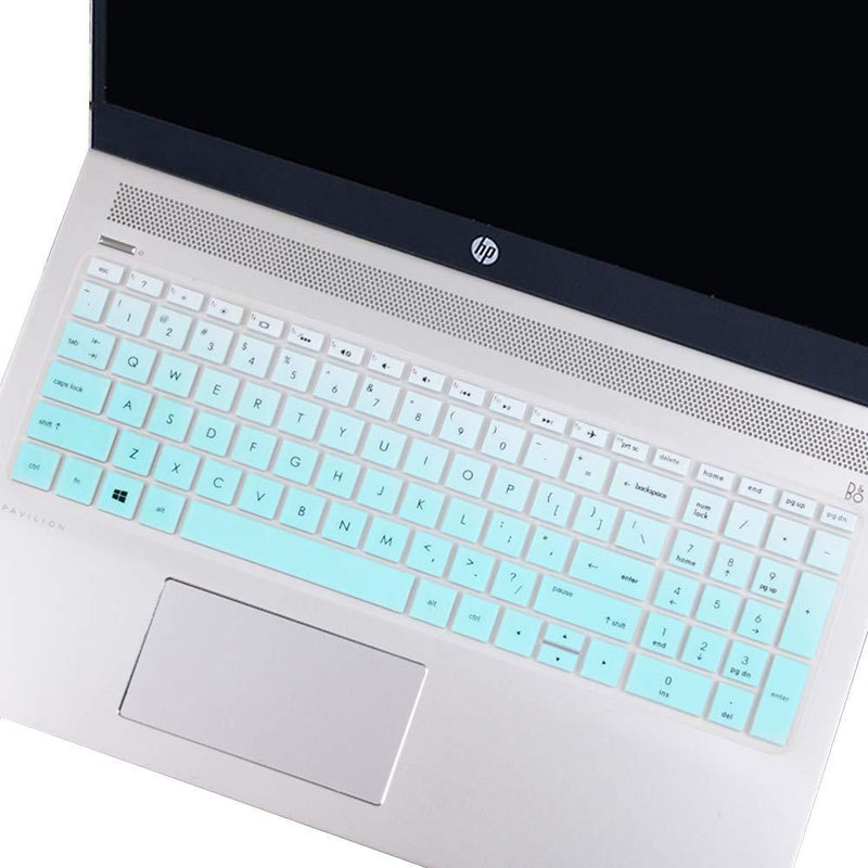 Keyboard Cover Compatible with HP Envy x360 15.6” Series /2020 2019 HP Pavilion 15 HP Pavilion x360 15.6” Series/HP Envy 17 17.3" Series/HP Laptop 15t 17t 17-ca0011nr-by0040nr -Ombre Hot Blue HP Pavilion/Envy 15 15-Ombre Hot Blue