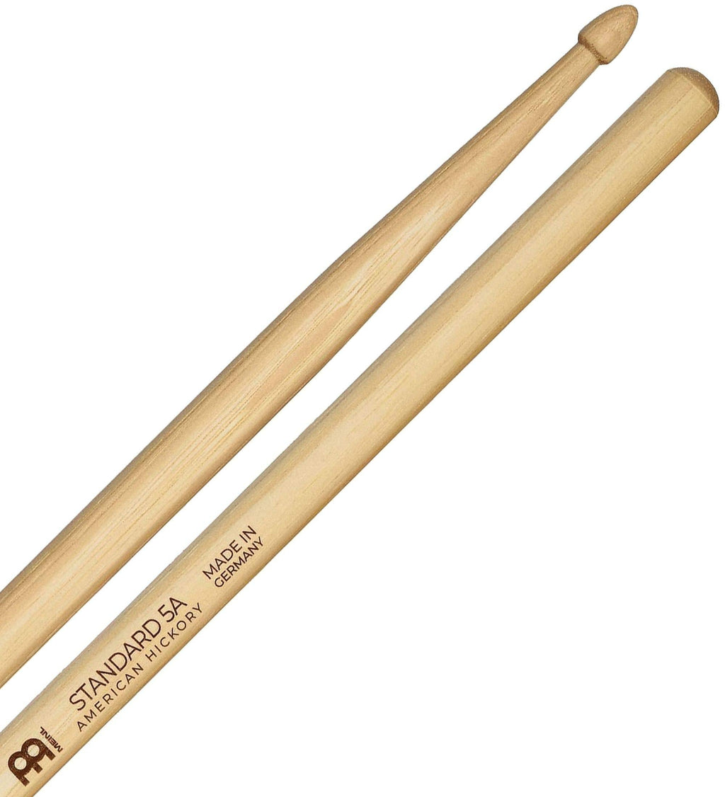 Meinl Stick & Brush Drumsticks, Standard 5A - American Hickory with Acorn Shape Wood Tip - MADE IN GERMANY (SB101) Single Pair
