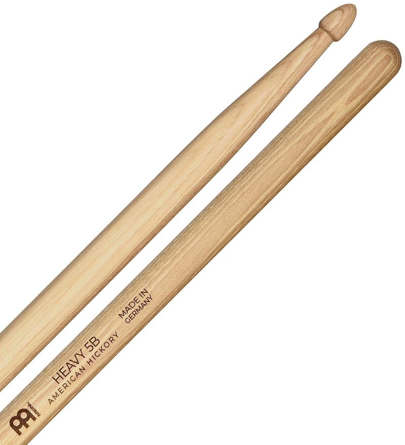 Meinl Stick & Brush Drumsticks, Heavy 5B - American Hickory with Acorn Shape Wood Tip - MADE IN GERMANY (SB109) Single Pair
