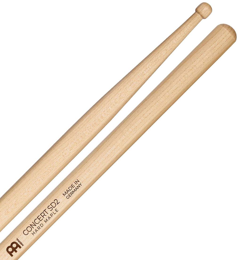 Meinl Stick & Brush Drumsticks, Concert SD2-Hard Maple with Barrel Shape Wood Tip-Made in Germany (SB114) Single Pair