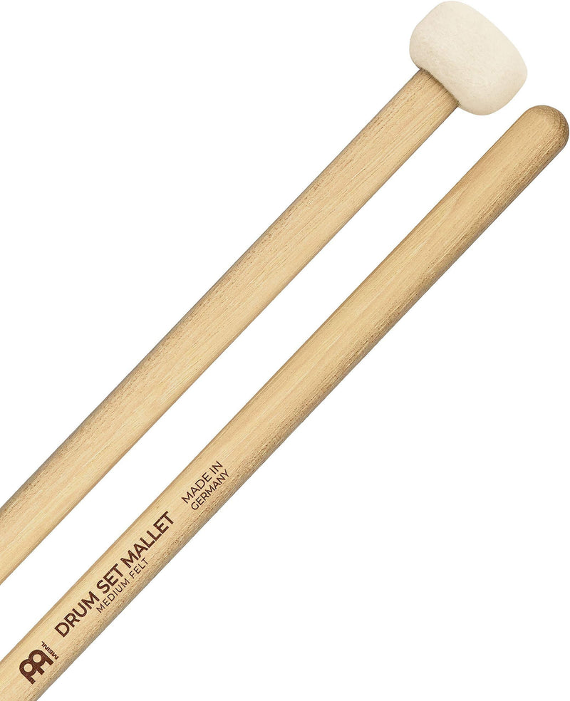Meinl Drum Set Mallets with Medium Soft Felt Head and 5A American Hickory Handle-MADE IN GERMANY, (SB401)