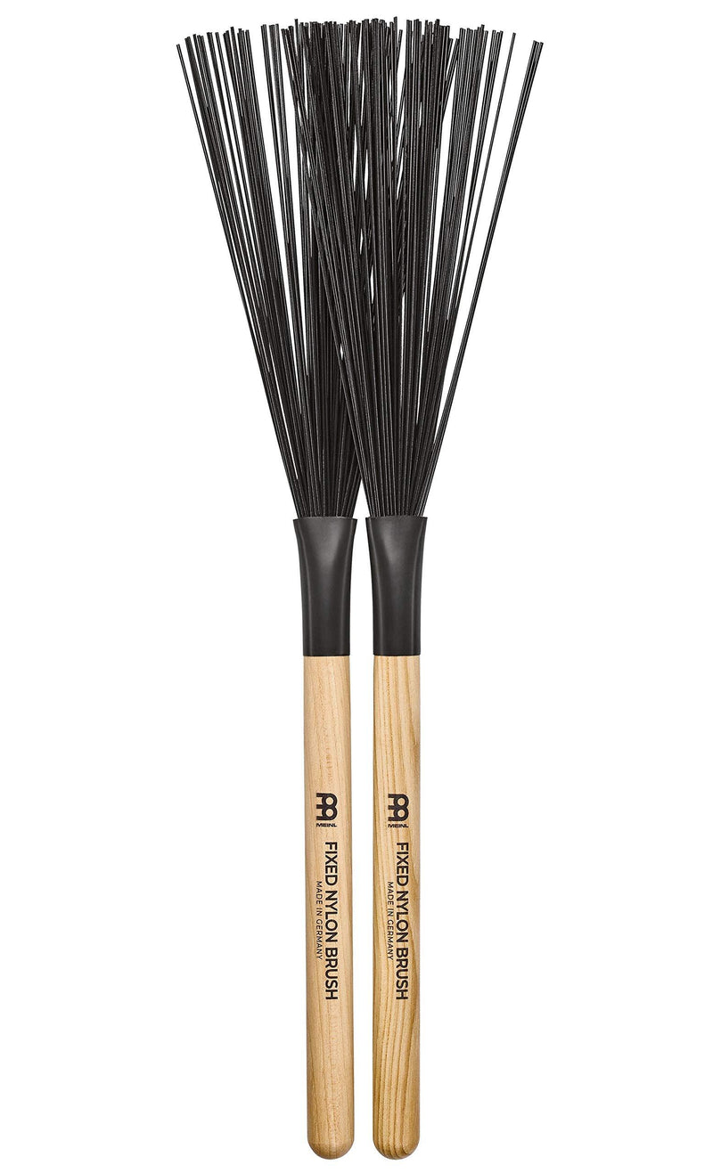 Meinl Stick & Brush Fixed Nylon Brush with Wooden, Standard Size-Made in Germany, Wood Handle (SB303)