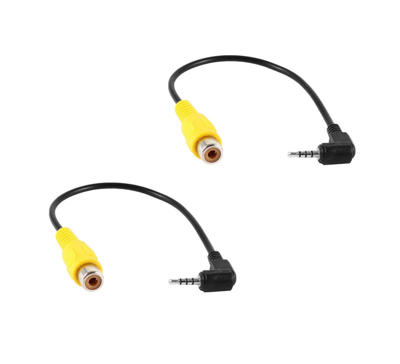 2.5mm Stereo Male to RCA Female Jack Video Adapter Cable Karcy 2.5mm to RCA Cable Fit for Car DVR Camcorder GPS Pack of 2