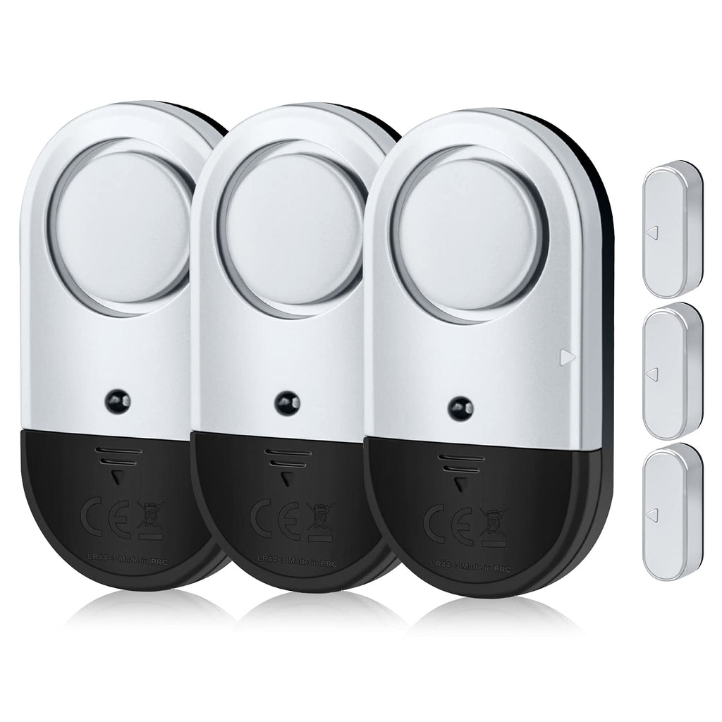 Door Window Alarm, Toeeson 120DB Door Alarms for Kids Safety, Slim Pool Window Alarms for Home 3 packs