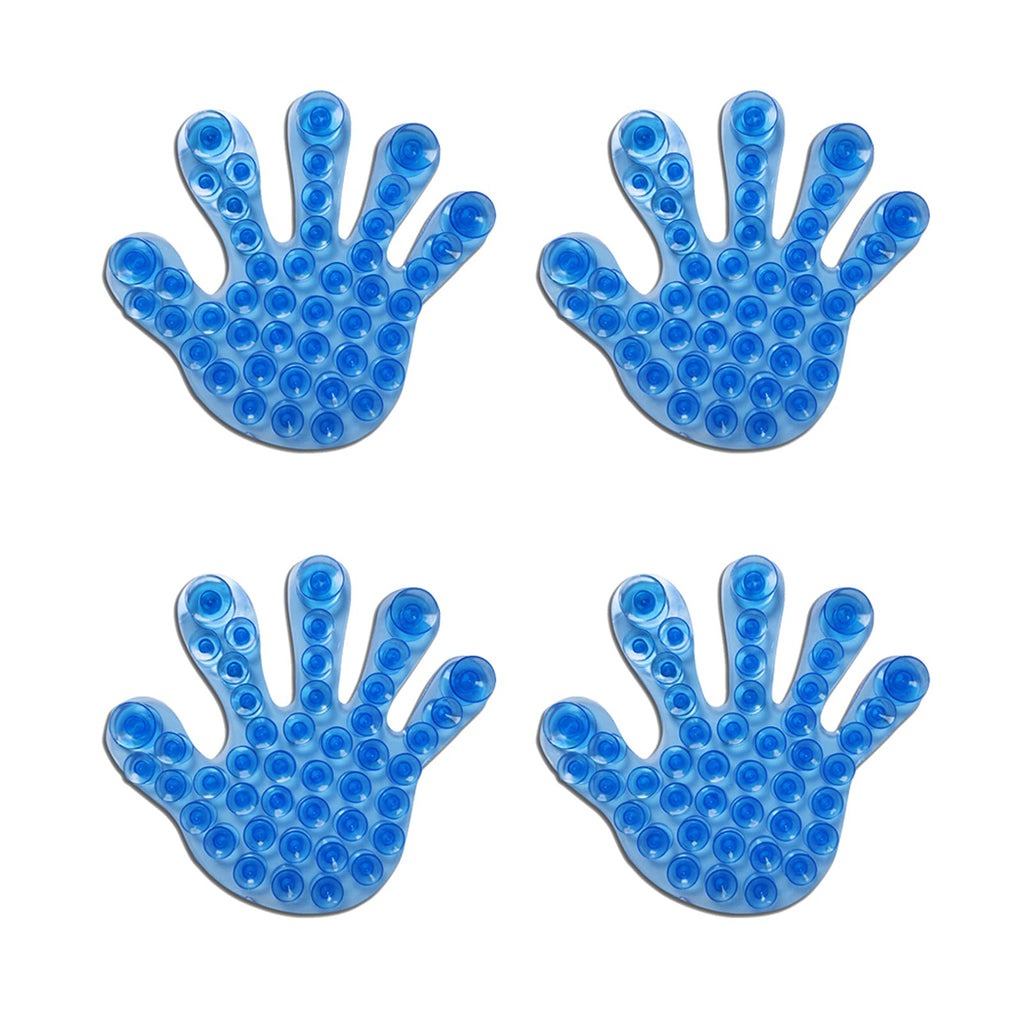 MOONLAS Double Sided Suction Cups Plastic Suction Pads for Soap,Phone,Glass,Bathroom,High Chair Tray Blue