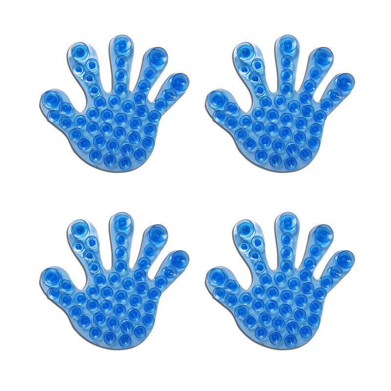 MOONLAS Double Sided Suction Cups Plastic Suction Pads for Soap,Phone,Glass,Bathroom,High Chair Tray Blue