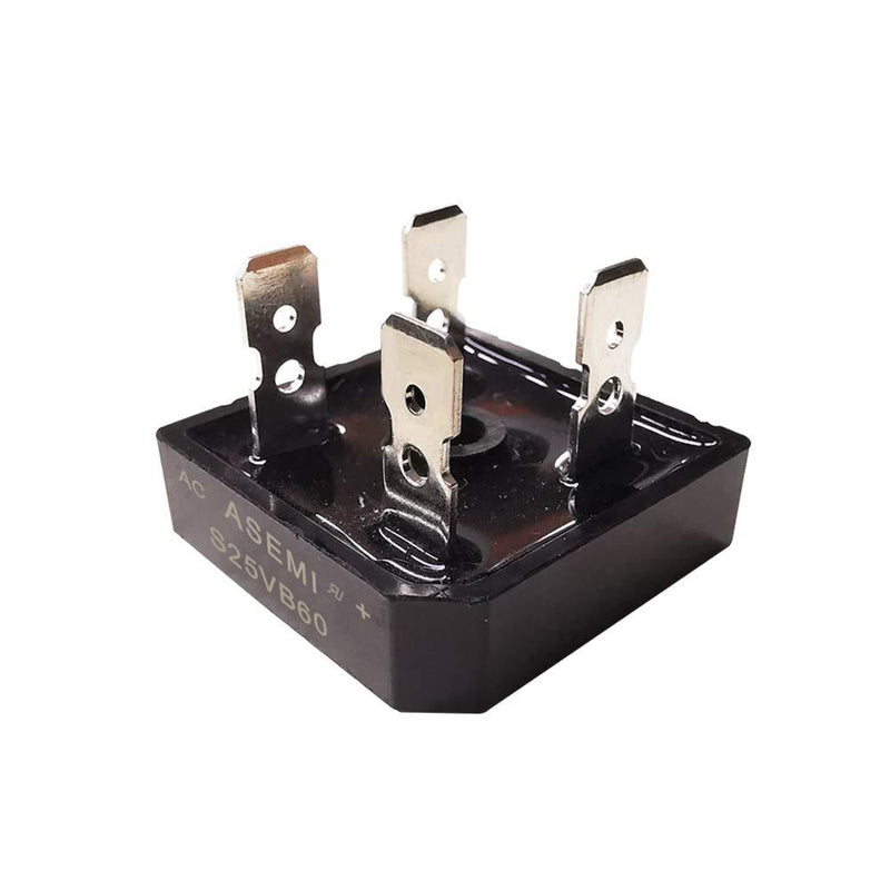 (Pack of 5pcs) ASEMI S25VB60 Through Hole Single Phase 25A600V Bridge Rectifier Diode 4 Pins for Adapter…