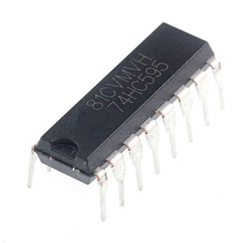 (Pack of 25 Pieces) MCIGICM 74HC595 74595 SN74HC595N 8-Bit Shift Register DIP-16 IC 74hc595 Shift registers
