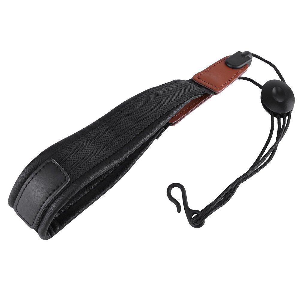 Saxophone Neck Strap Universal Adjustable Soft PU Leather Black Neck Strap Padded with Metal Hook Music Parts