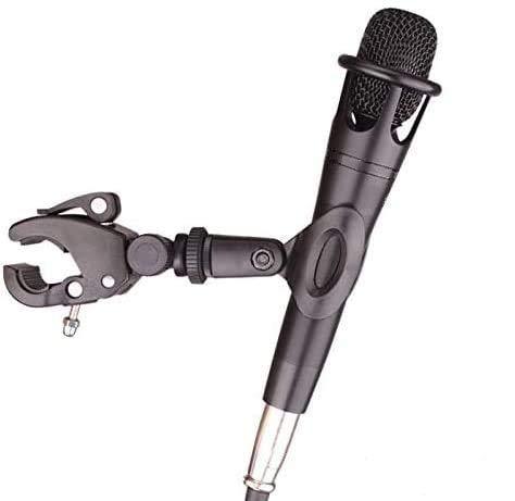MEINUOKE Mic Clamp Microphone Stand Grip Mount with Clip Holder