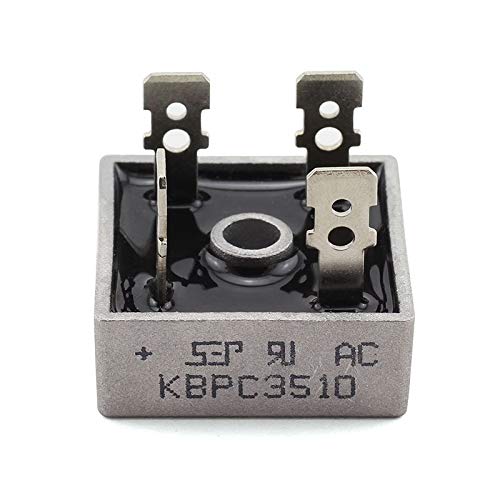 Tegg 1-Pack KBPC3510 Bridge Rectifier Diode DIP-4 25A Single Phase Square Electronic Component