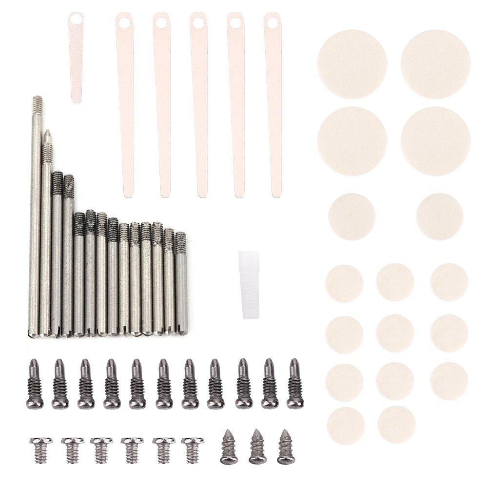 Clarinet Screws, Clarinet Care Kit, Clarinet Repair Kit Tools Set, Clarinet Maintanance Care Kit Metal Clarinet Repairing Maintenance Parts Screws Pads Tools Kit Clarinets Accessories