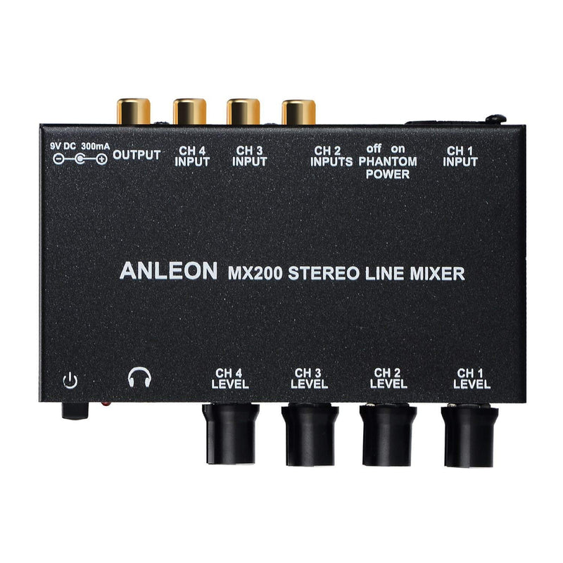 [AUSTRALIA] - ANLEON Stereo Line Mixer four channel mixer, microphone XLR RCA mixes audio 