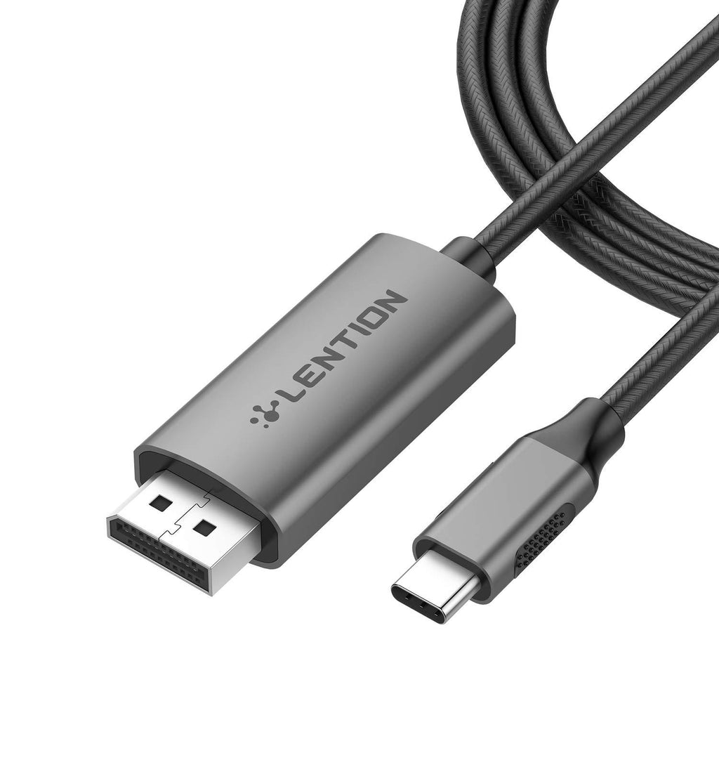 LENTION 6FT USB C to DisplayPort Cable Adapter (4K/60Hz) Compatible 2020-2016 MacBook Pro 13/15/16, New iPad Pro/Mac Air/Surface, Chromebook, Samsung S20/S10/S9/S8/Note, More (CB-CU708, Space Gray)