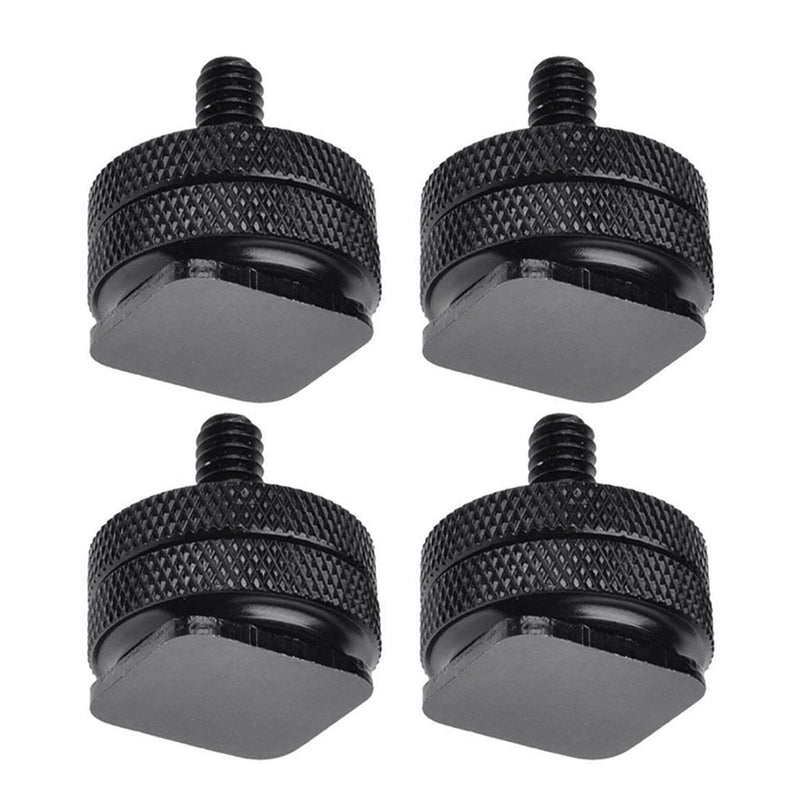 SLOW DOLPHIN 1/4 Inch Hot Shoe Mount Adapter Tripod Screw for DSLR Camera Rig(4Packs)