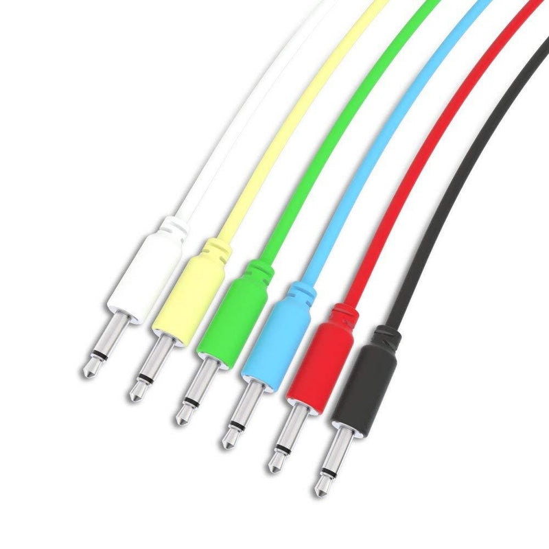 [AUSTRALIA] - ExcelValley - Mono Modular Patch Cables - TS 3.5mm 1/8" inch - 6 Pack (120 cm - 47.24" - 3.94 ft.) 120 cm - 47.24" - 3.94 ft. 