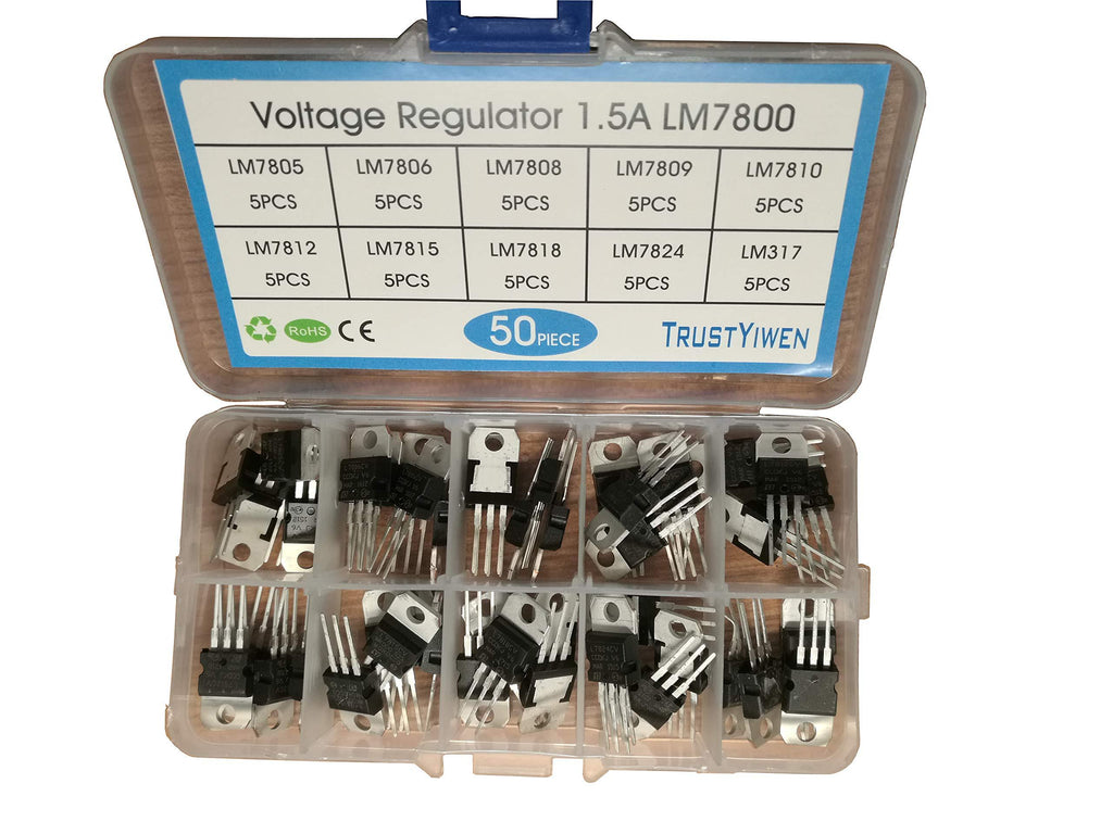 New 50 x LM7805 LM7806 LM7808 LM7809 LM7810 LM7812 LM7815 LM7818 LM7824 LM317 1.5A Voltage Regulator FBA