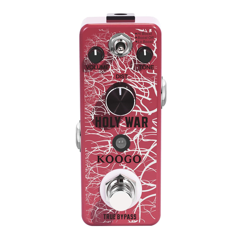 [AUSTRALIA] - Koogo Heavy Metal Distortion Pedal Holy War Effect Pedals for Electronic Guitar Bass with 3 Modes Hi Boost/Low Boost/Boost Off True Bypass 