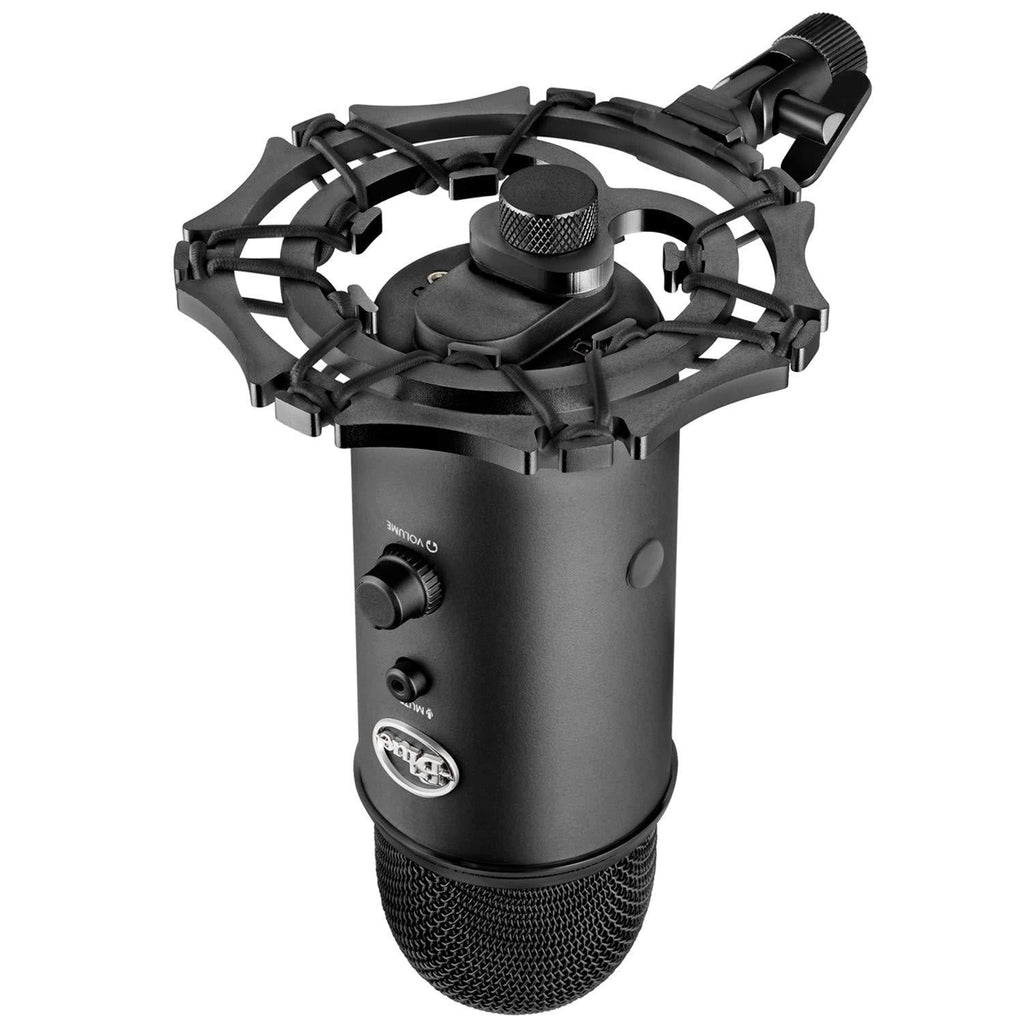 [AUSTRALIA] - Blue Yeti shock mount by Vocalbeat - Designed to Eliminate Noise and Vibrations - Stand Made from Quality Aluminum Material - Can Also Fit Blue Snowball and other Large Microphones (Black) Black 