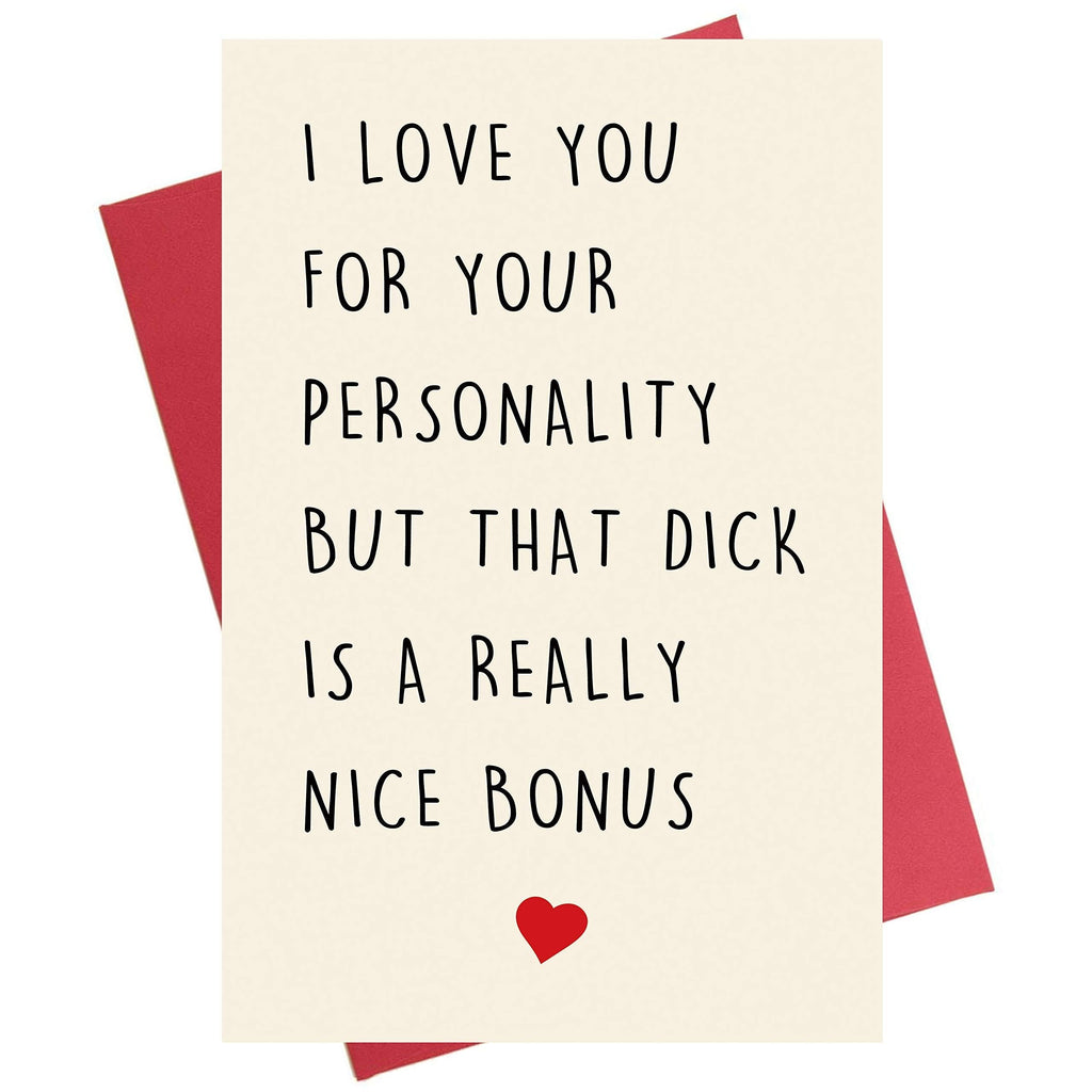 Naughty Anniversary Card, Funny Rude Birthday Valentine's Card for Husband Boyfriend Him Fiance Men…