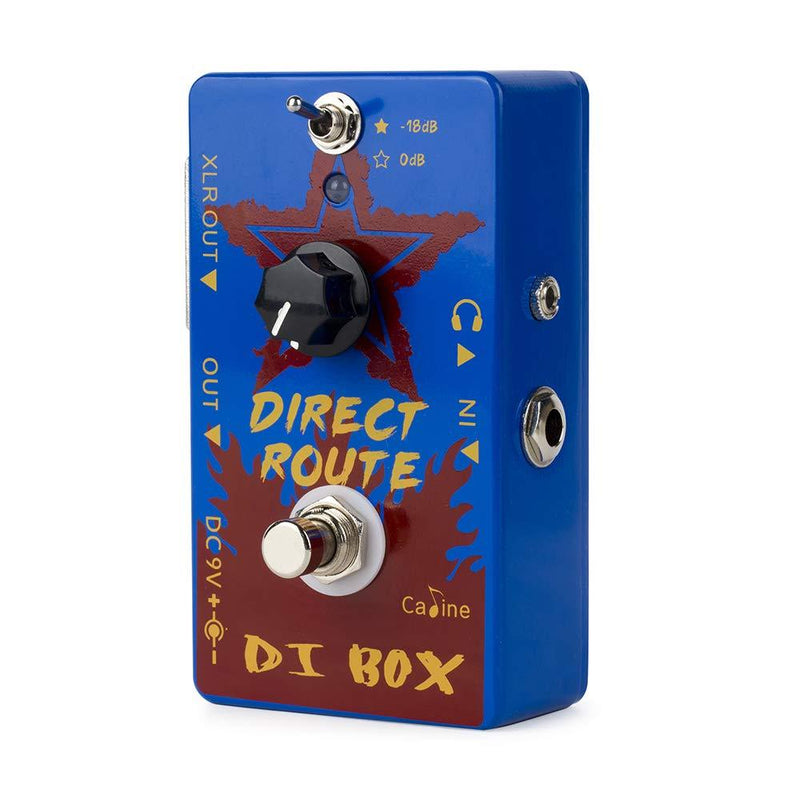 Caline DI Box Guitar Pedal Acoustic Guitar Amp Distortions Effects Pedal Direct Route Blue Metal True Bypass CP-64 DI Box Blue