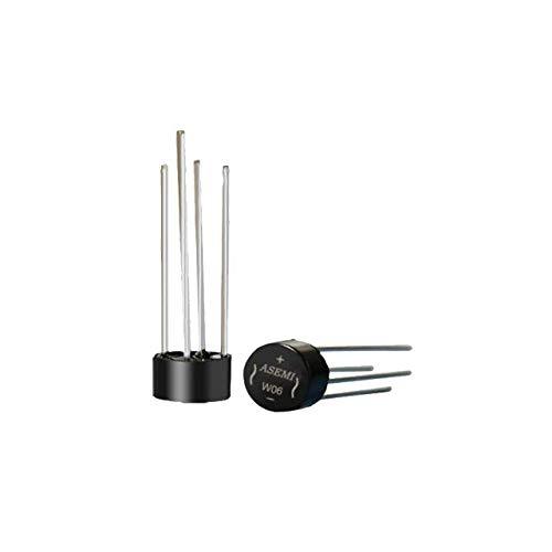 (Pack of 20pcs) W04 ASEMI Through Hole Bridge Rectifier WOB-4 Package 1A400V for Phone Adapter…