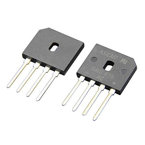10x GBU810/GBU8M ASEMI Bidge Rectifier Diode 8A 1000V High Frequency Medium Power for Electric Fan…
