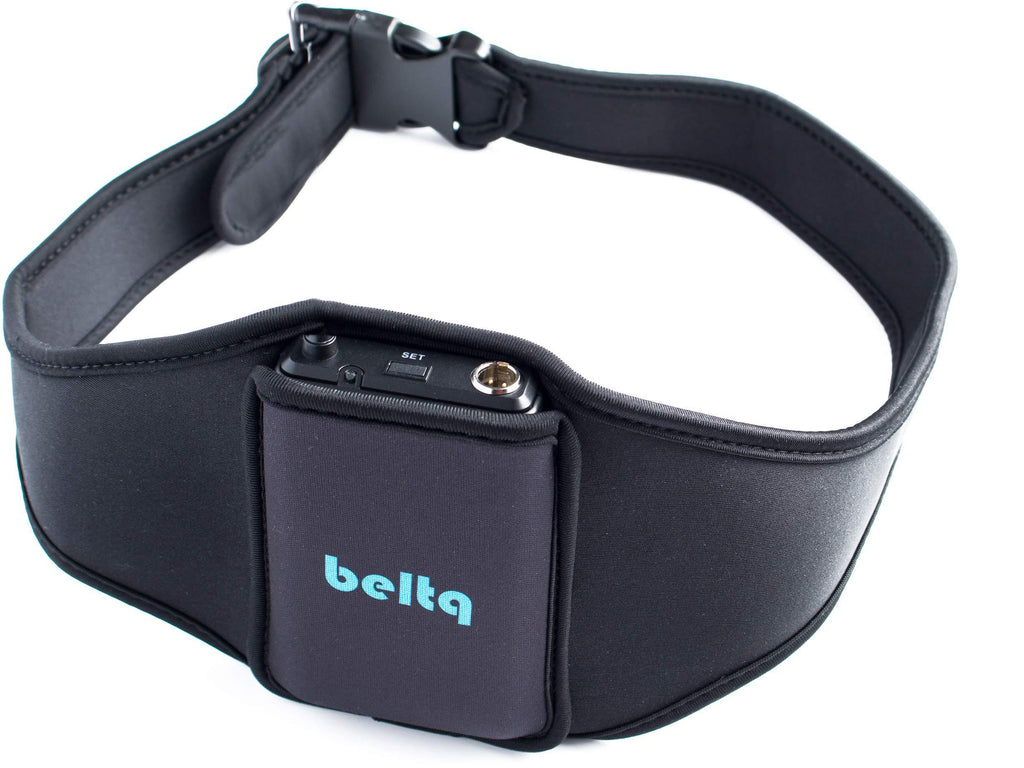 [AUSTRALIA] - Microphone Belt/Mic Belt by Beltq Black Carrier Belts for Microphone Transmitter Up to 36 inch Waists Mic Pack Holster for Fitness Instructor or Theatre 