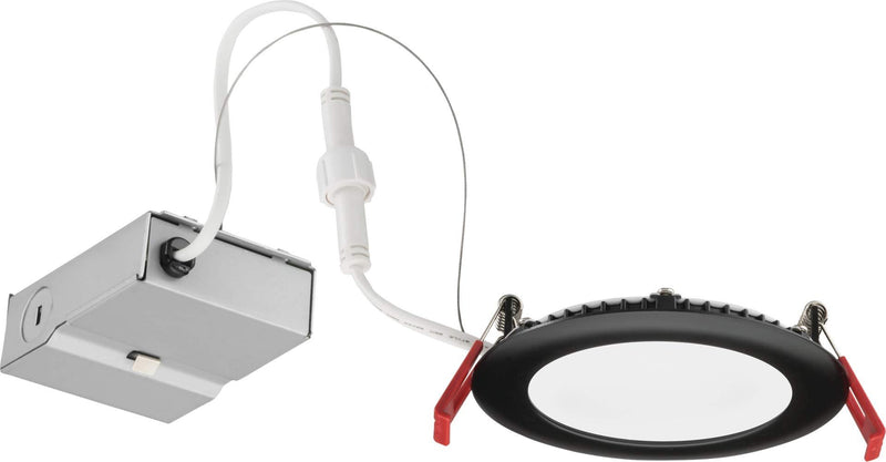 Lithonia Lighting WF4 27K30K35K 90CRI MB M6 LED Color Temperature Selectable Ultra Thin Recessed Downlight, 2700K | 3000K | 3500K, Black 2700K 3000K 3500K 90CRI Round