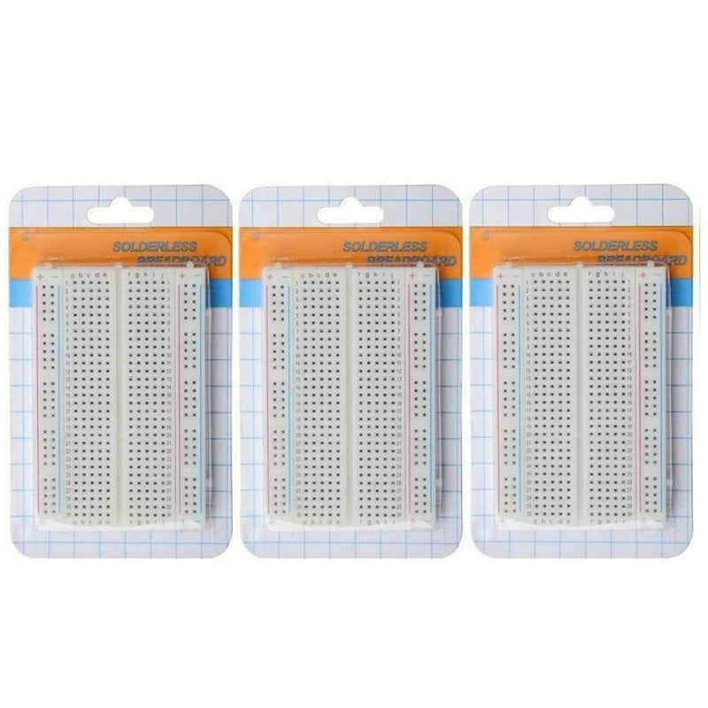 400 Point Solderless Prototype PCB Breadboard Protoboards (Pack of 3) by Envistia Mall
