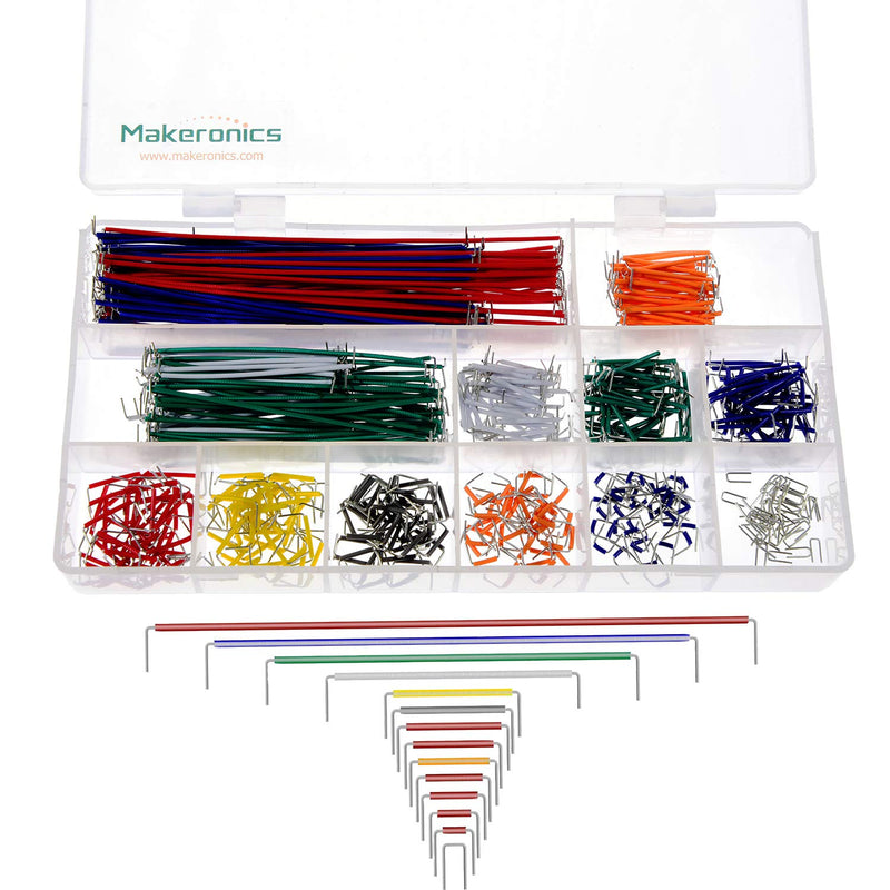 Makeronics 560 PCS Pure Copper Jumper Wires Kit |Solderless Breadboard Wires With 14 Assorted Length for Solder Circuits | Electronics | Arduino or Raspberry Pi