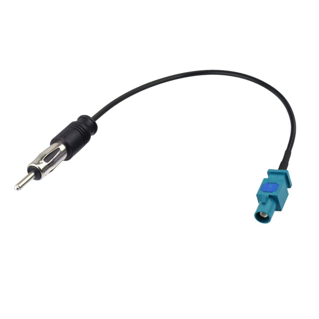 Bingfu Universal Vehicle Car Stereo FM AM Radio Antenna Adapter Cable Fakra Z Male to DIN Plug Connector Cable 15cm 6 inch for Car Stereo Audio HD Radio Head Unit CD Media Player Receiver Plug Adapter
