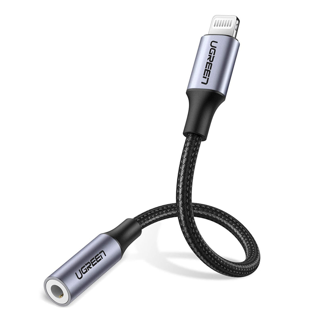UGREEN Headphones Adapter for Apple MFi Certified iPhone Lightning to 3.5mm Jack Converter Compatible for iPhone 12 Pro SE 11 Pro Max X XR XS Max iPhone 7 7P 8 8P Grey