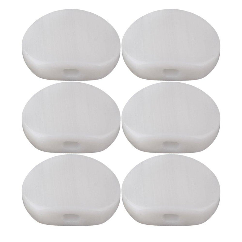 6Pcs White Guitar Tuner Acrylic Ukulele Oval Tuning Key Buttons Replacement