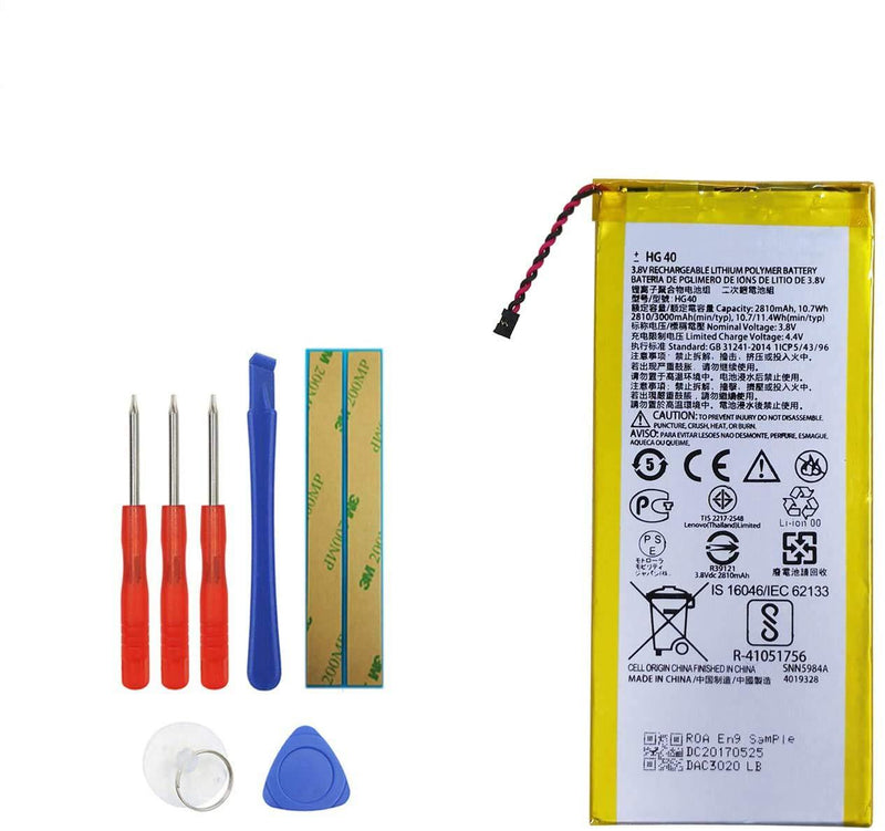 E-YIIVIIL HG40 Replacement Battery Compatible with Motorola Moto G5 Plus XT1684 XT1685 XT1687 SNN5984A with Tools