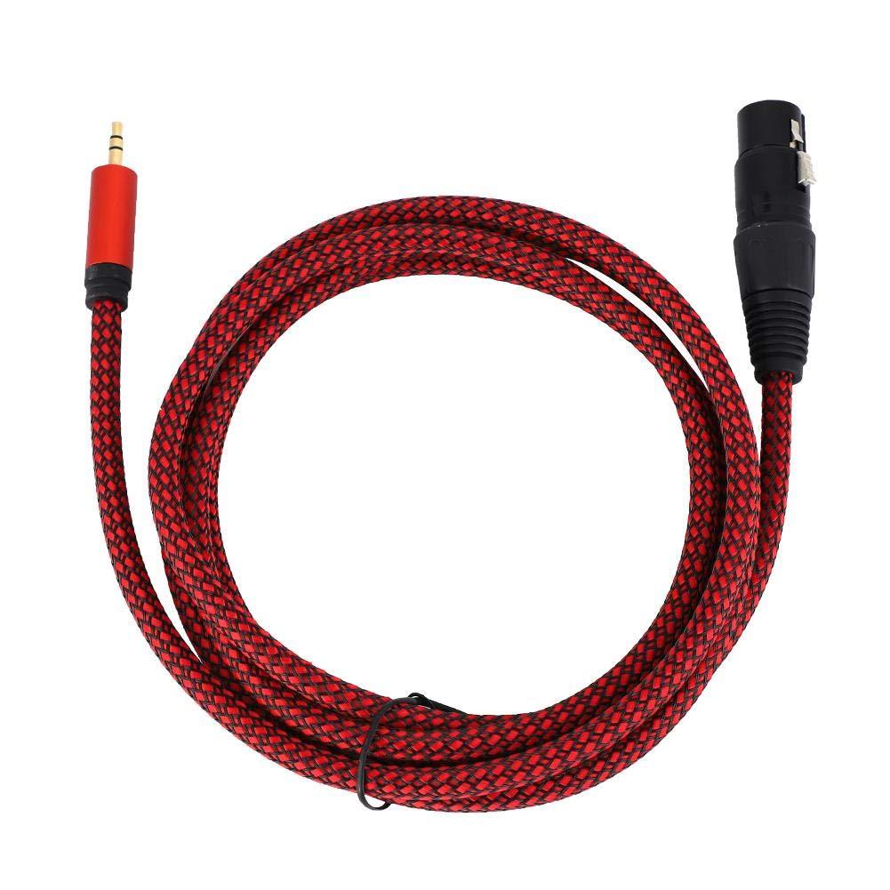 [AUSTRALIA] - Fafeims 2m XLR Audio Cable Electric Guitar Connector Cable XLR to 3.5mm Dual Channel Microphone Cable Audio 