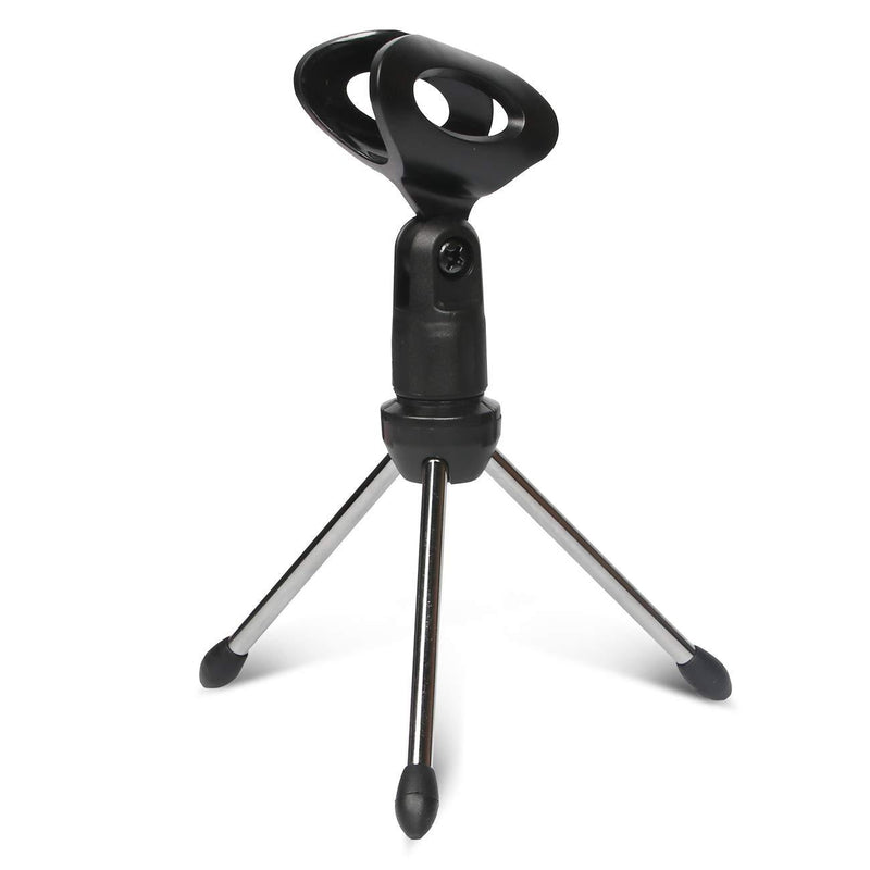 [AUSTRALIA] - Depusheng Microphone Mic Stand Tripod Bracket Portable Zinc Alloy Desktop Table Adjustable Holder 