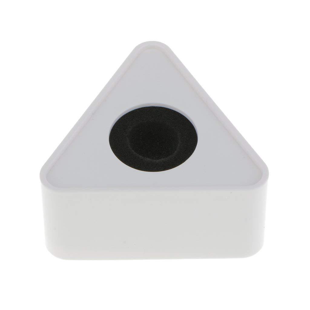 ABS Injection Molding Triangular Shaped Interview Mic Microphone Flag Station Logo - White