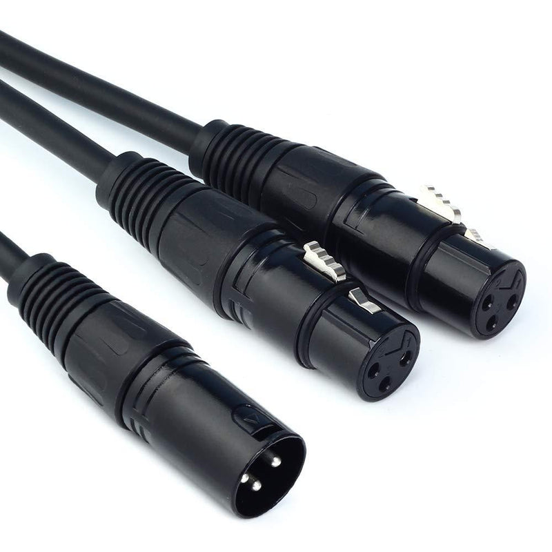[AUSTRALIA] - TOMROW XLR Cables Dual Female to Male Microphone Cable 1.5 Feet Balanced Splitter Cord Audio Y-Cable Adapter M-2F 