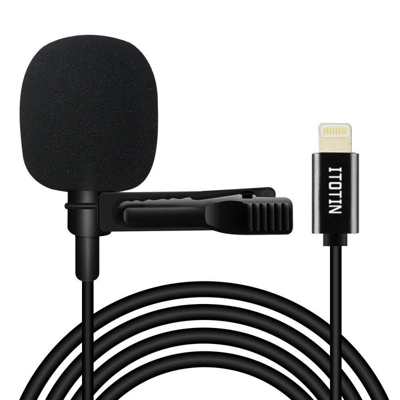 [AUSTRALIA] - Professional Lavalier Microphone for iPhones, Lapel Omnidirectional Condenser Microphone for YouTube Recording/Interview/Video Conference/Podcast (1.5m/4.9ft) 4.9ft (IOS 1.5m) 