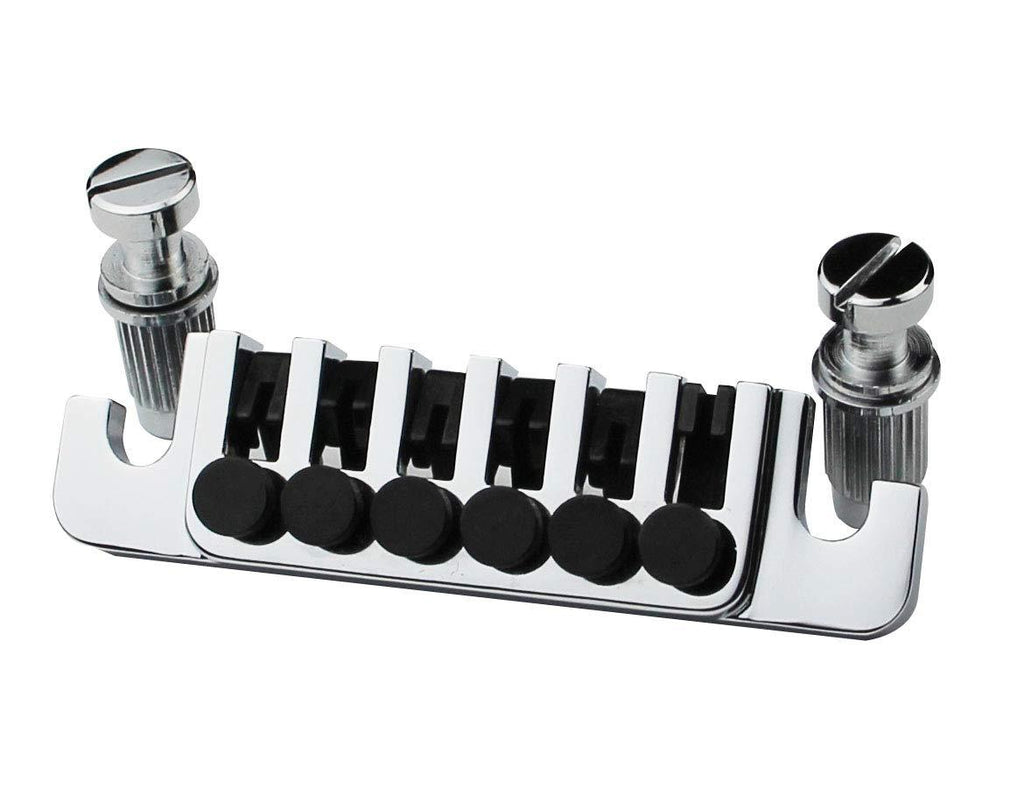 Guyker Guitar Bridge Tailpiece - Tune-O-Matic Bridges Replacement for EPI LP SG 6 String Electric Guitar (Chrome) Chrome