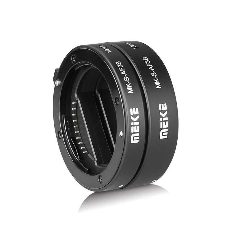 MEIKE MK-S-AF3B Plastic Auto Focus Macro Extension Tube Adapter Ring 10mm 16mm for Sony E-Mount FE-Mount Mirrorless Camera A7 A7M2 NEX3 MEX5 NEX6 NEX7 A5000 A6000 A6300 A6500 A9 etc (S-AF-3B) S-AF-3B