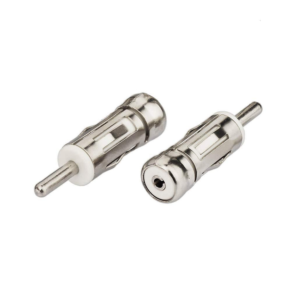 Bingfu Car Antenna Adapter Universal Car Stereo FM AM Radio Antenna Adapter Connector ISO to DIN Plug Connector (2-Pack) for Volkswagen Audi VW Skoda Vehicle Car Audio Radio Head Unit Stereo Receiver