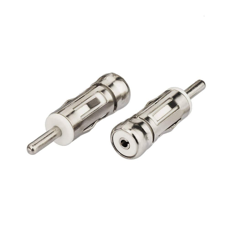 Bingfu Car Antenna Adapter Universal Car Stereo FM AM Radio Antenna Adapter Connector ISO to DIN Plug Connector (2-Pack) for Volkswagen Audi VW Skoda Vehicle Car Audio Radio Head Unit Stereo Receiver