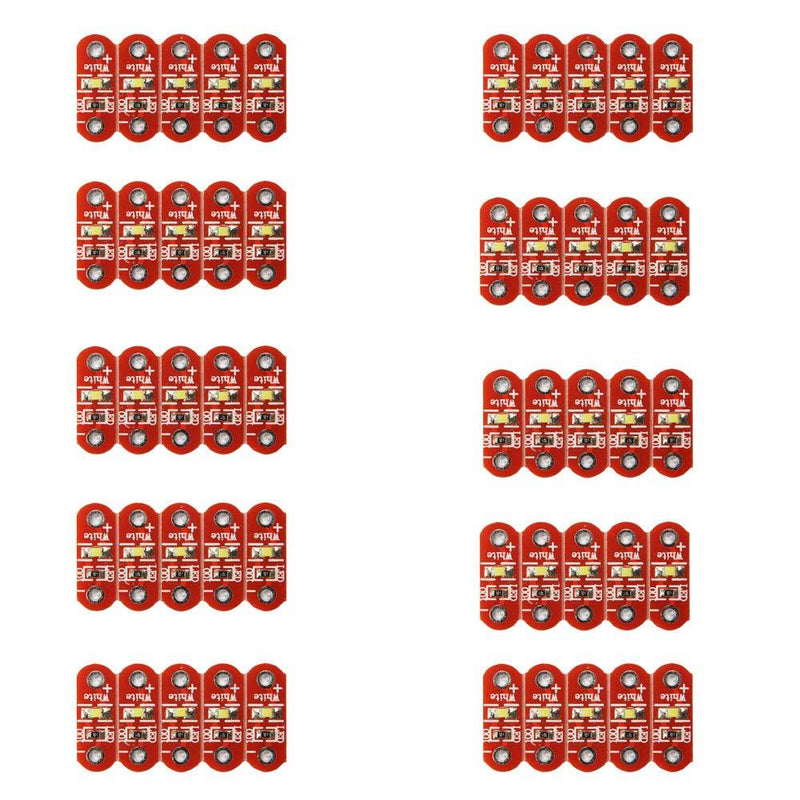 Comimark 50Pcs SMD White LED Module for Lilypad Voltage 3v to 5v 3~5v